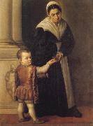 Marescalca, Pietro Child with Nurse Spain oil painting reproduction